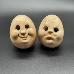 Ceramic Anthropomorphic Potatoes Salt and Pepper Shakers Kitsch