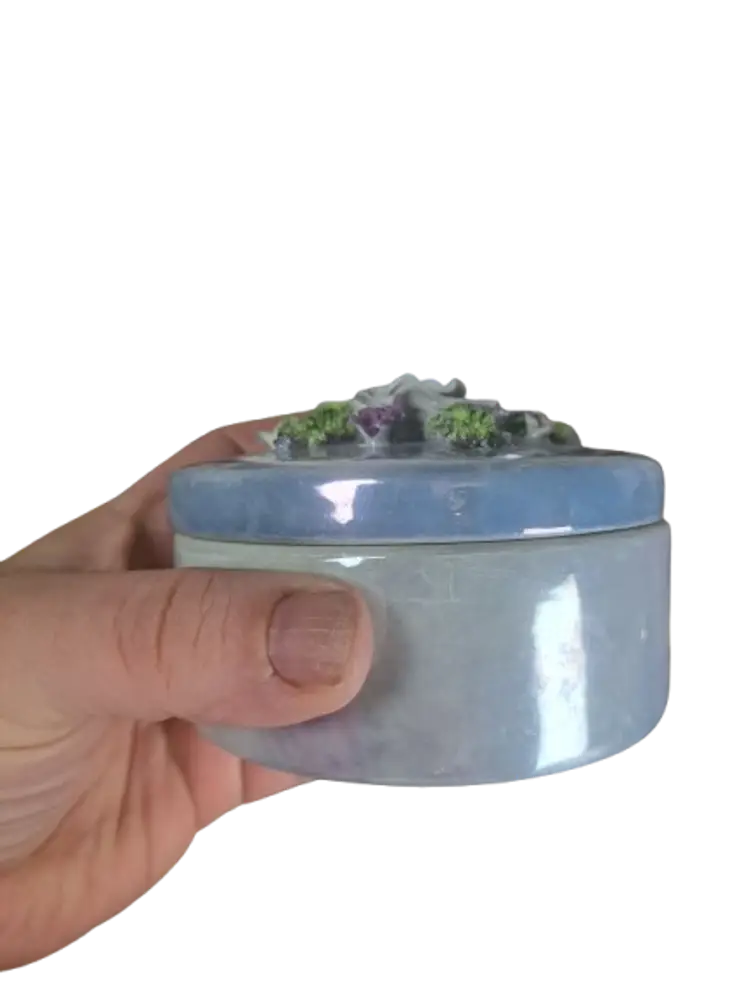 Vintage German Lidded Dish with Florals, Fine China