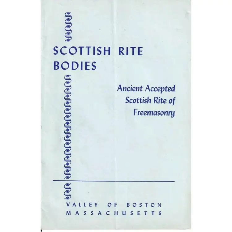 Scottish Rite Bodies Boston Massachusetts 1966 Freemasonry Brochure