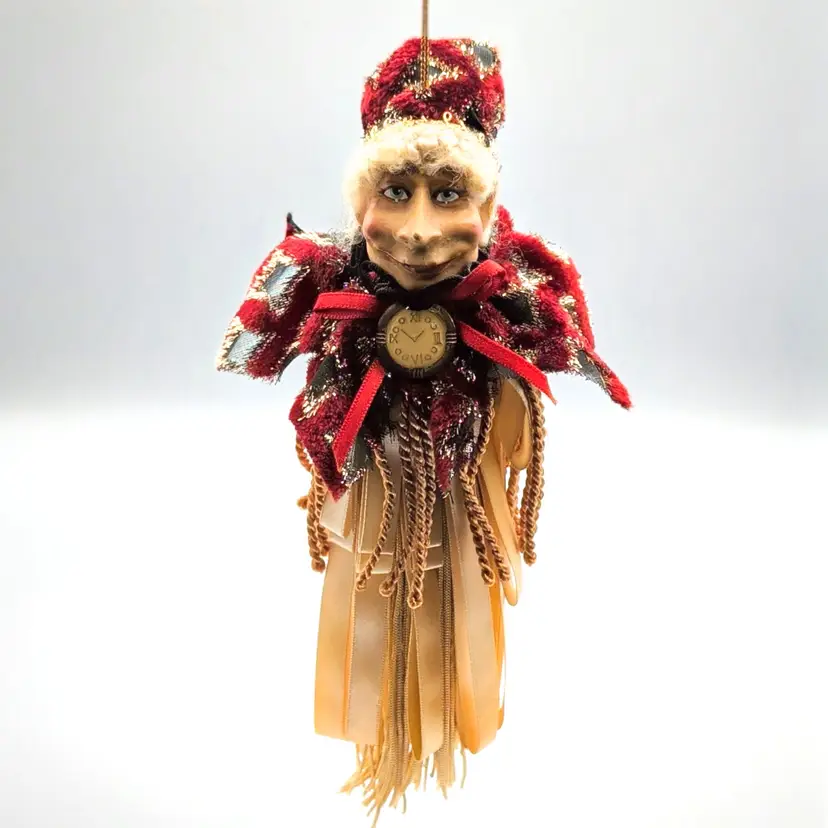 Katherine's Collection Wayne Kleski Jester Ornament Clock Father Time Tassel