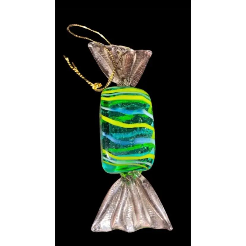 #05- Just In XL 1980/90s Art Glass Hand Blown Candy 3.25" X 1"