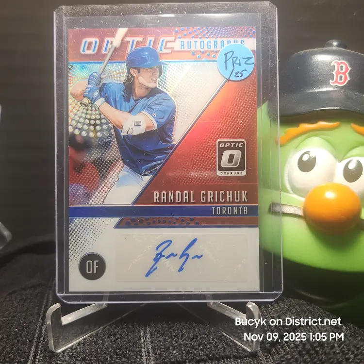 2018 Panini Donruss Optic Auto - Randall Grichuk Toronto Blue Jays 9/25