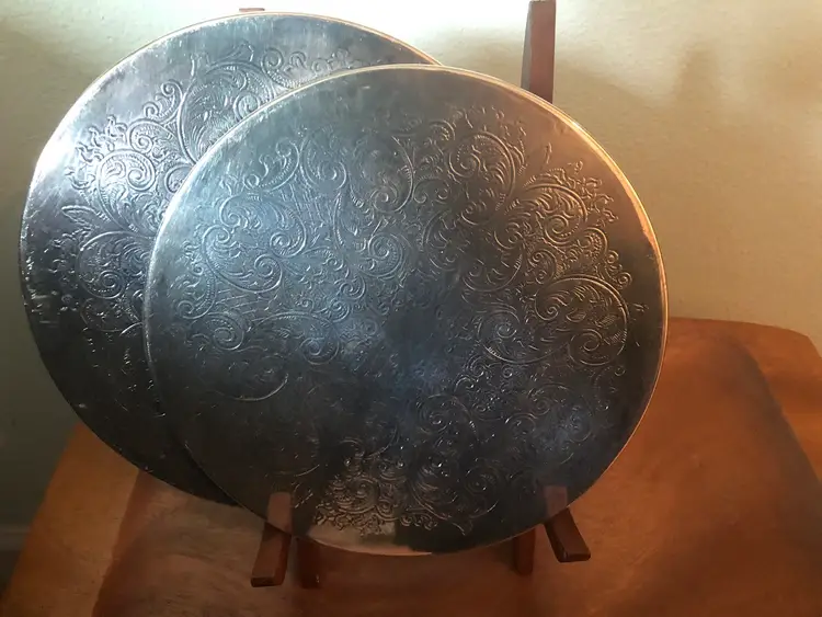 A Pair Of Vintage Silver Plated Trivets