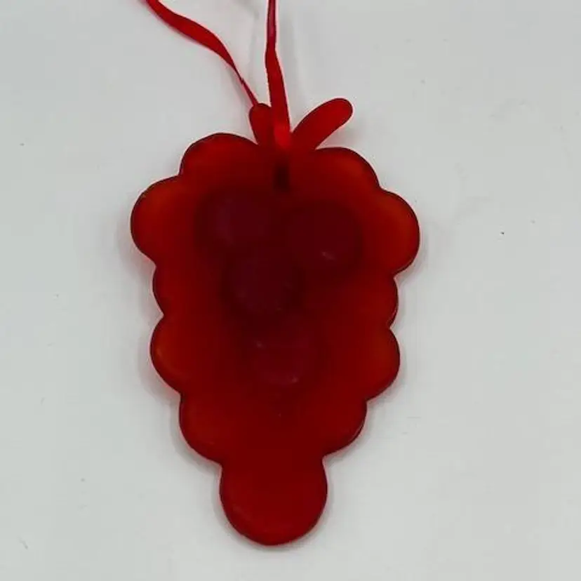 Glass Grapes Ornament Red Sun Catcher Christmas Ornament