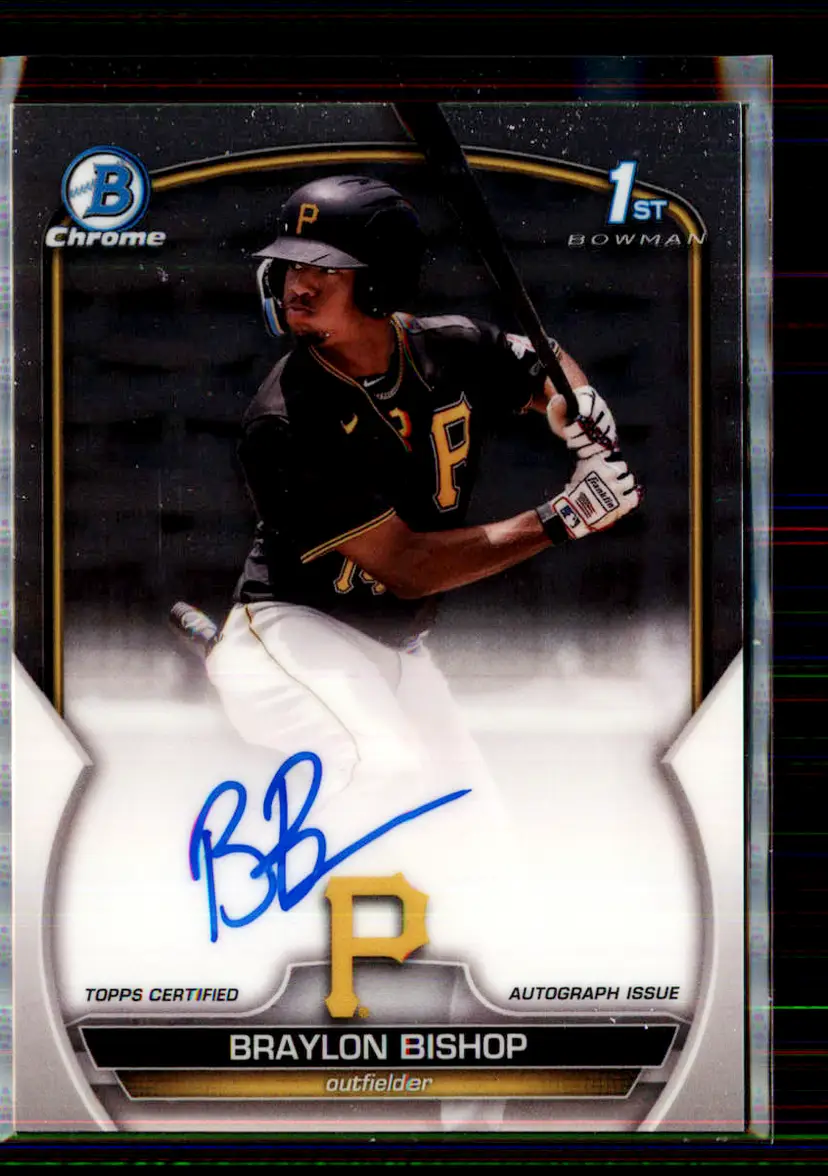 Braylon Bishop 2023 Bowman Chrome Chrome Prospect Autographs #CPA-BB - Pittsburgh Pirates - (147-385)