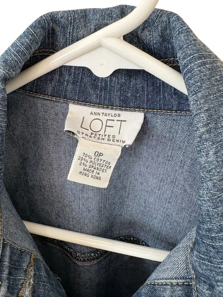 Ann Taylor Loft Jean Jacket Size OP