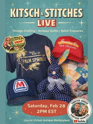 Saturday Kitsch & Stitches Live With Thrifter Junker Vintage Hunter