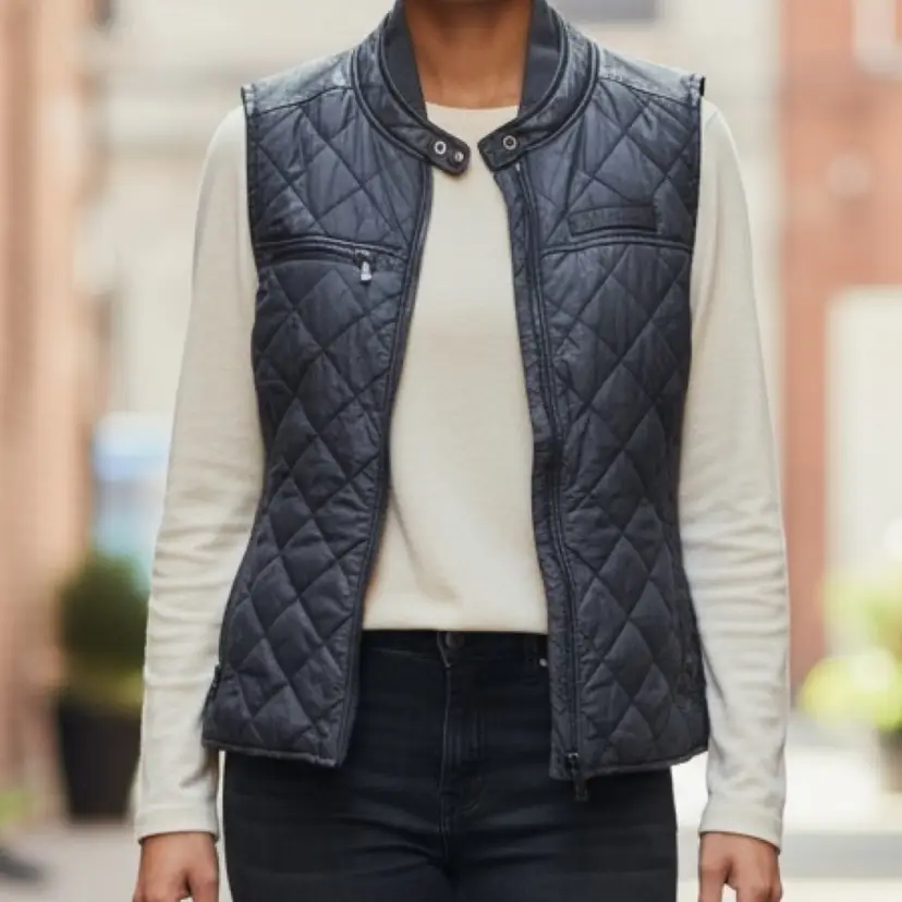 Harley Davidson Black Quilted Vest - Woman’s Size M