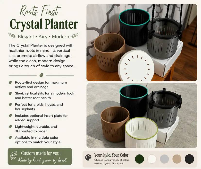 The Crystal-A Roots First Planter