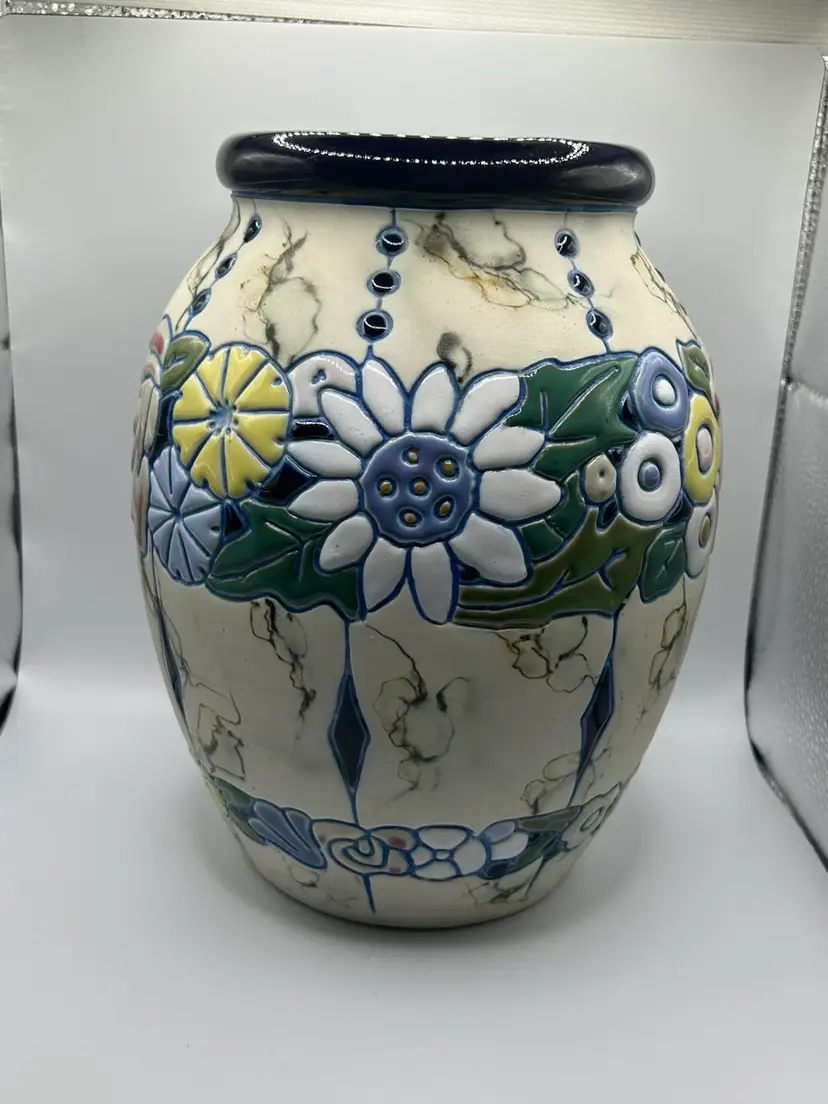 Amphora Czechoslovakia Baluster Art Deco Porcelain Vase