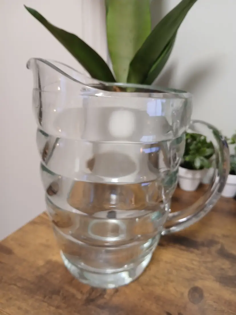 Vintage Beehive Glass Pitcher 054