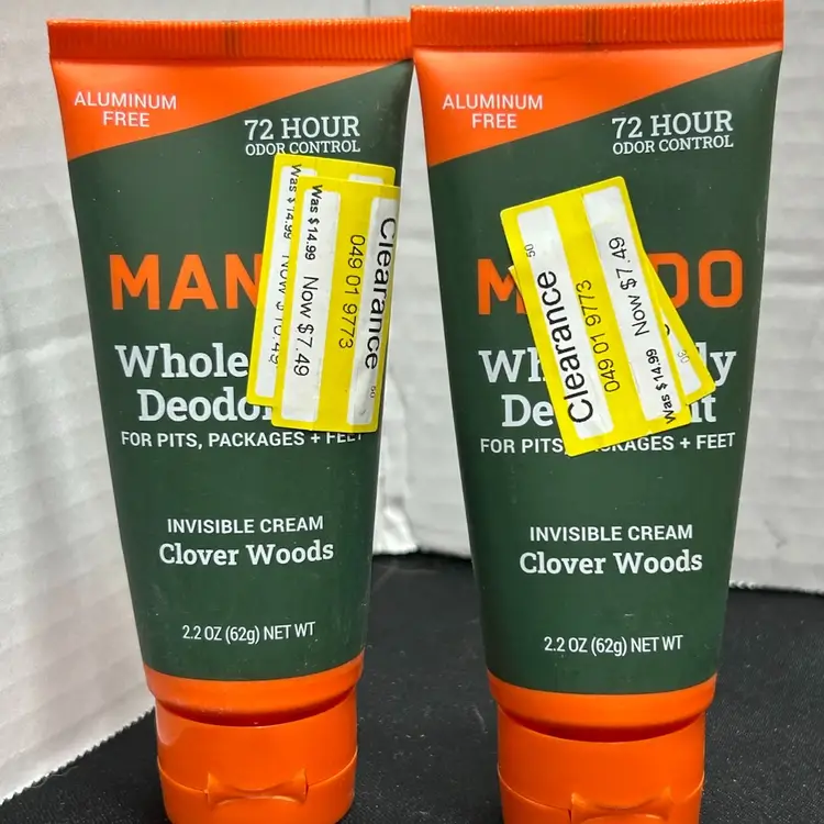 Mando Whole Body Deodorant Cream, Clover Woods Scent X2