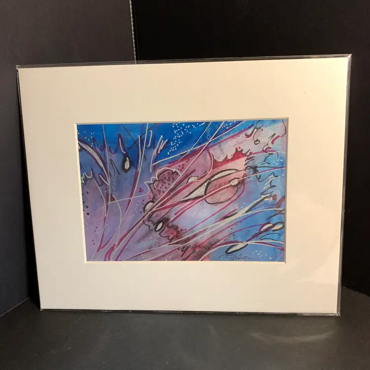 Cynthia Fletcher Original Acrylic & Ink "Tropical Ocean"