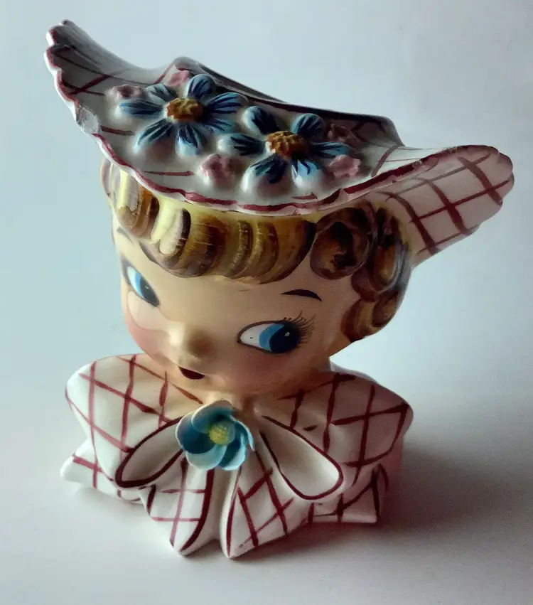 Vintage Lefton Miss Dainty Ceramic Head Vase
