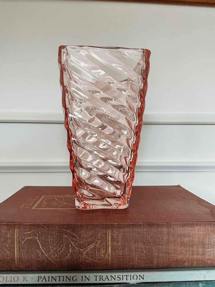 Pink Translucent Glass Vase