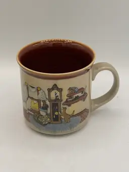 Vintage Otagiri Sewing Room Cats Mug
