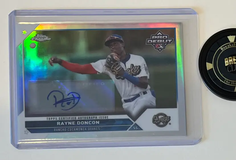 Rayne Doncon Topps Pro Debut Chrome Auto /99