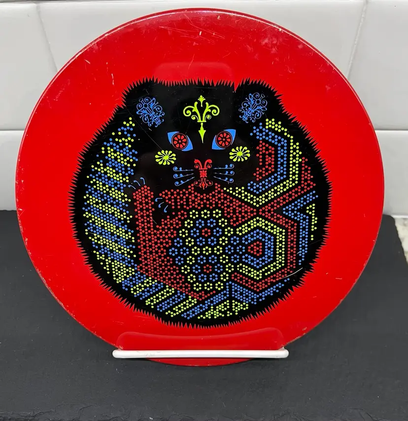 Vintage Viking Handmade In Japan Kitty Cat Trivet