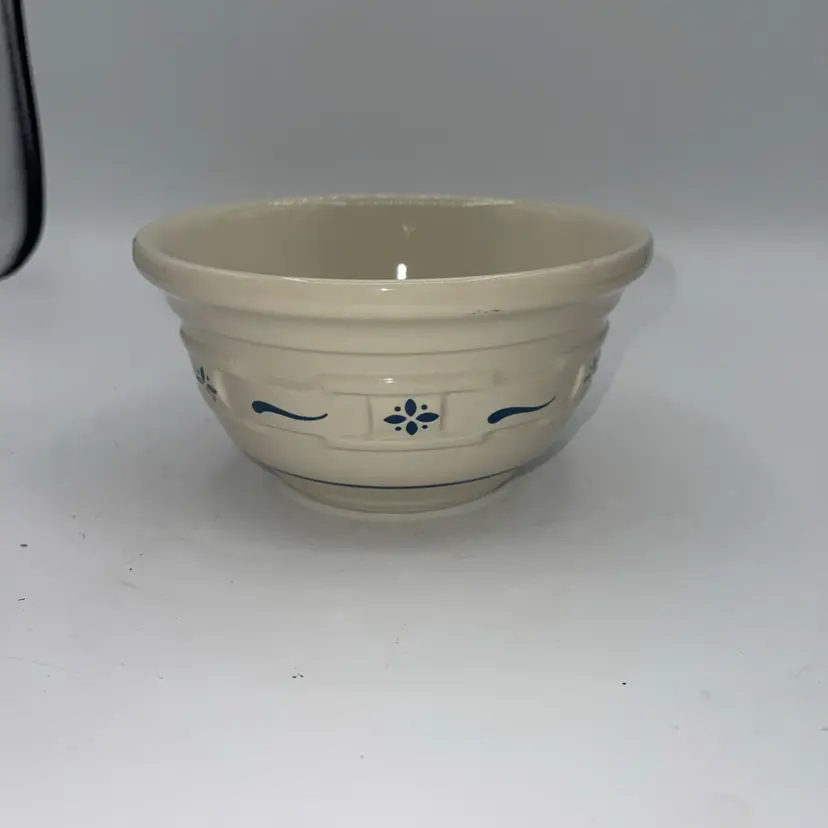 Longaberger Pottery Woven Traditions Classic Blue 6” Mixing Bowl