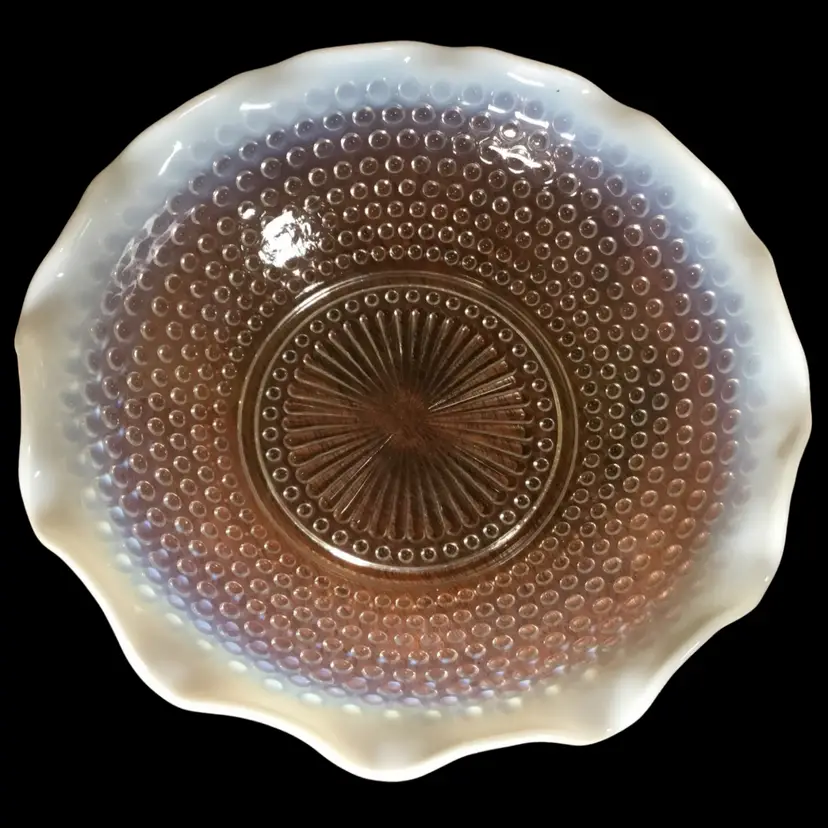 Moonstone Opalescent Console Bowl And Nut Dish