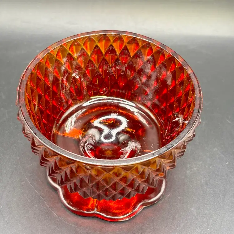 Vintage Indiana Glass Fairy Lamp Base Pedestal UV GLOW 3”