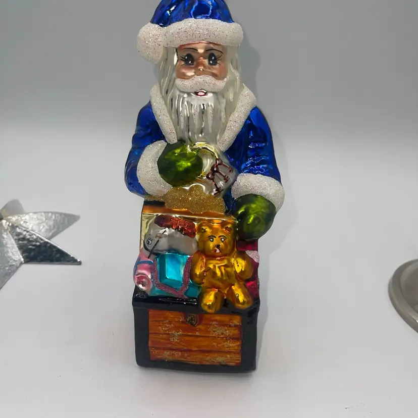 Christopher Radko "TOY CHEST SANTA" 25th Anniversary Limited Edition-8" tall
