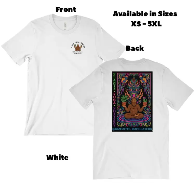 White Bigfoot Meditating with Krishna Tee