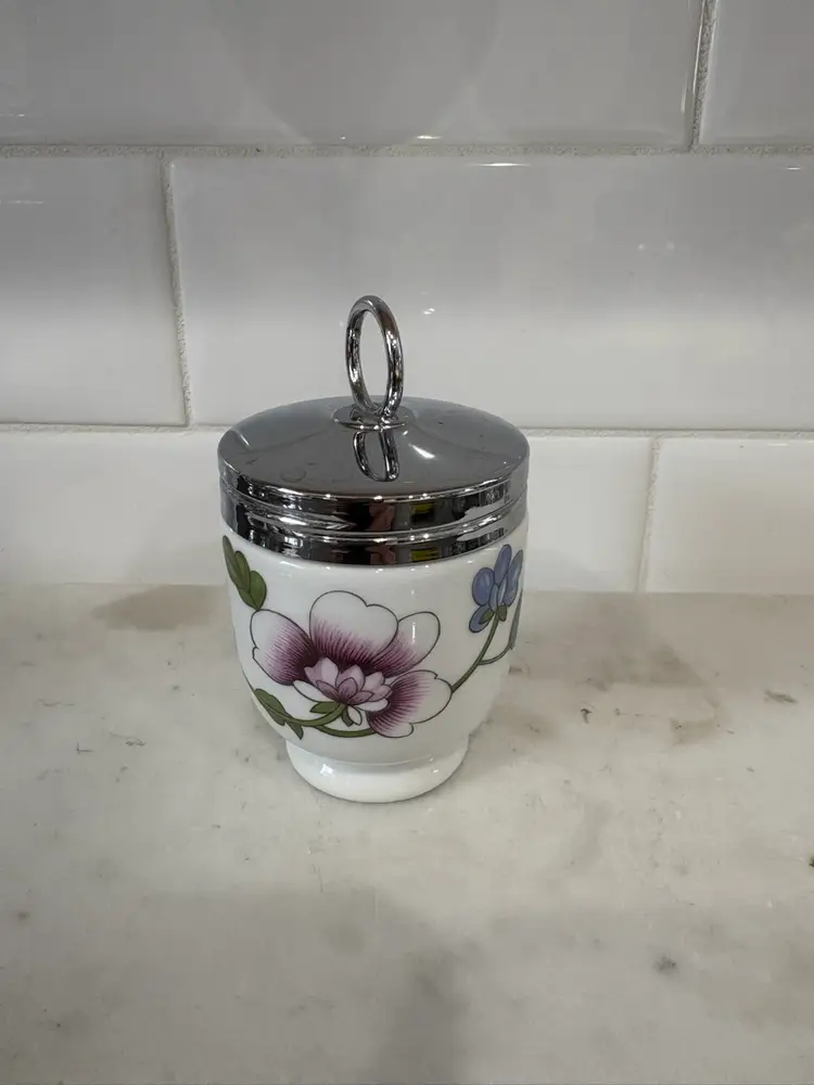 Vintage Royal Worcester Porcelain Astley Floral Single Egg Coddler England