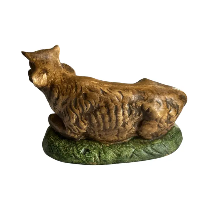 Signed Atlantic Mold Nativity Cow Steer Bull Figurine