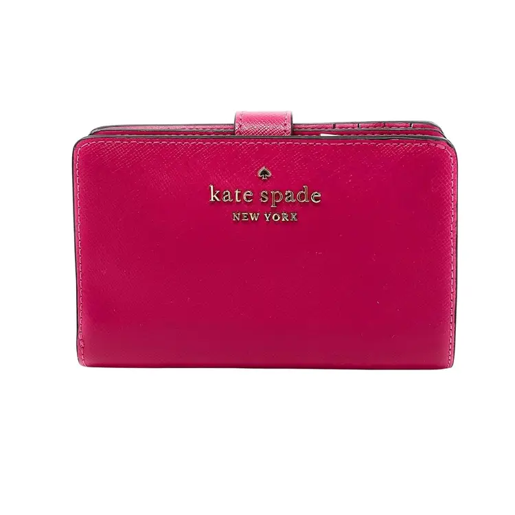 Kate Spade New York Staci Medium Compact Bifold Wallet In Pink Ruby FREE SHIPPING
