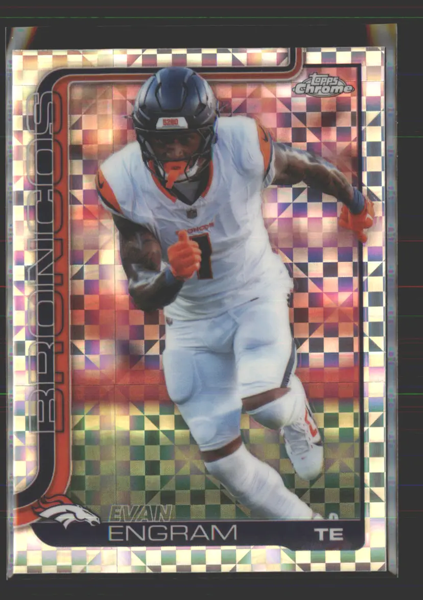 Evan Engram 2025 Topps Chrome X-Fractor #92 - (142) - Denver Broncos