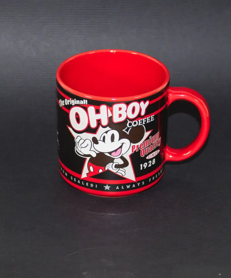 Disney Parks Mickey Mouse Original Oh Boy Coffee Mug 15 oz Stoneware
