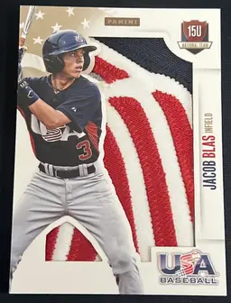 Jacob Blas 2014 USA Baseball Box Set 15U National Team Jumbo Jerseys Prime /25