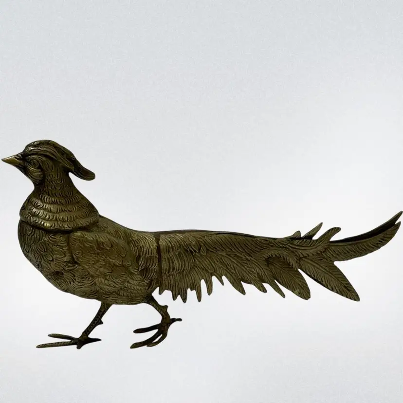 VTG Brass Pheasant Figure 5.5” X 12.5” **As Is**