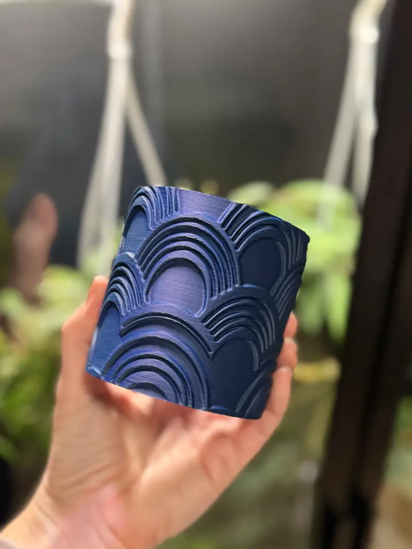 #38 3D printed pot no drainage 3 x 3.25