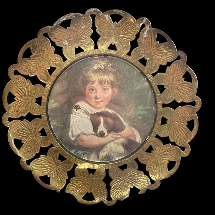 Vintage Brass Butterfly Frames Set Of 4