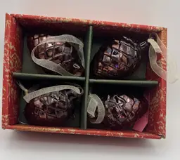 New Old Stock Eddie Bauer Pinecone Ornaments—set of 4