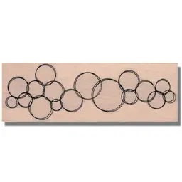 Overlapping Circles Art Rubber Stamp - Mixed Media, Collage, Junk Journal, Craft Supply