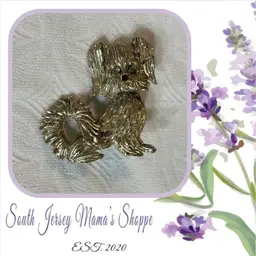 Vintage Gold Tone Sigh Tzu Dog Brooch