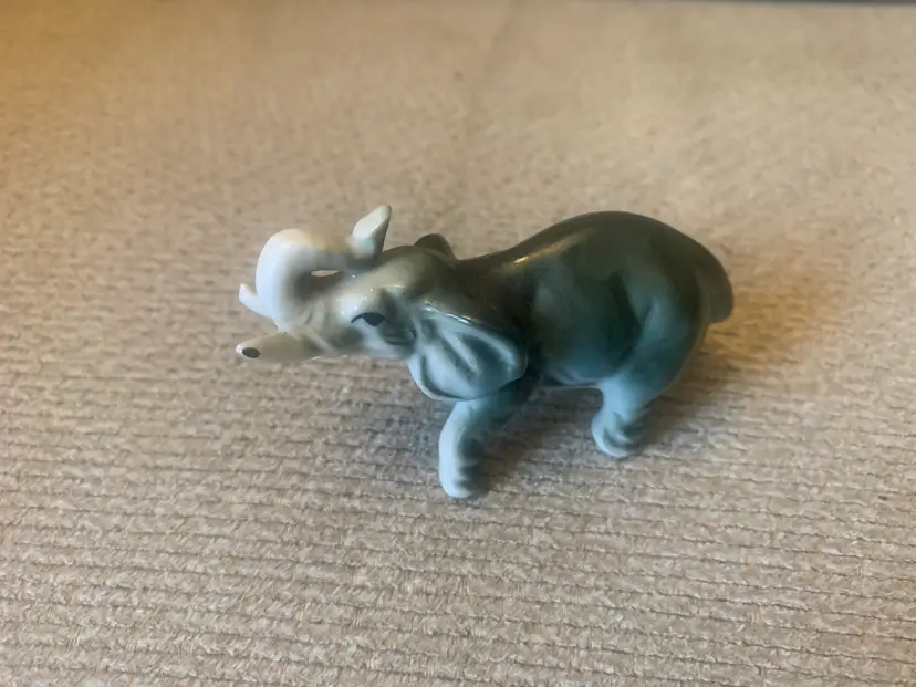 Elephant 2 1/2 X 1 3/4 Inches Porcelain