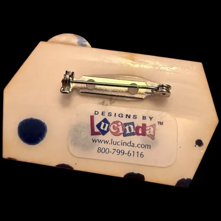 Lucinda Christmas Winter Ice Skating Brooch 2.25”