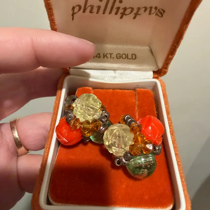 Vintage W Germany Clip On Earrings