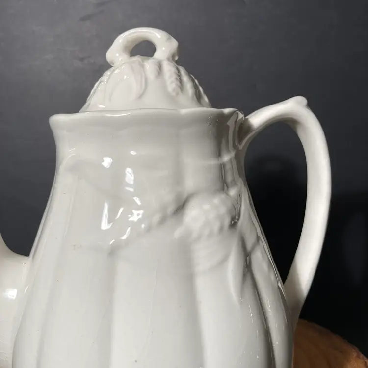 Antique Ironstone Teapot: Royal Staffordshire Wilkinson Ltd. Wheat Pattern