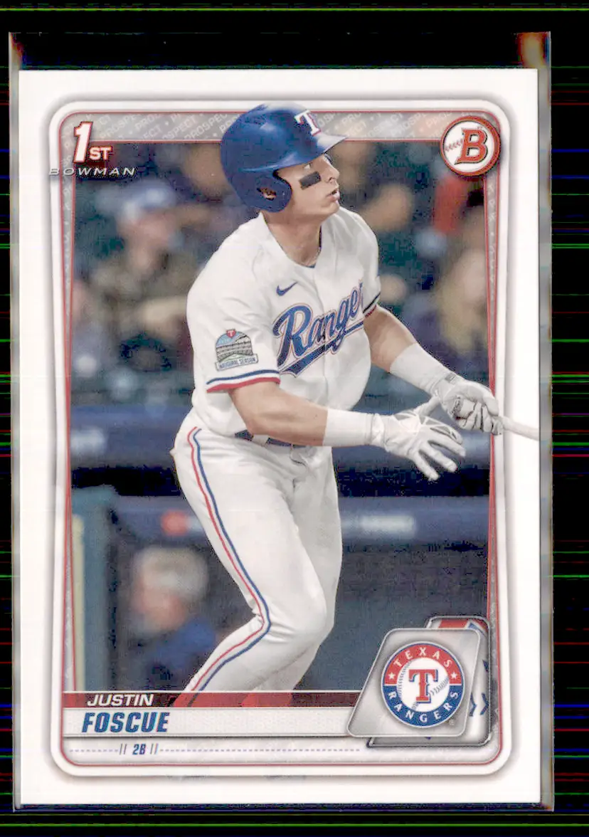 Justin Foscue 2020 Bowman Draft #BD-124 - Texas Rangers - (130-40)
