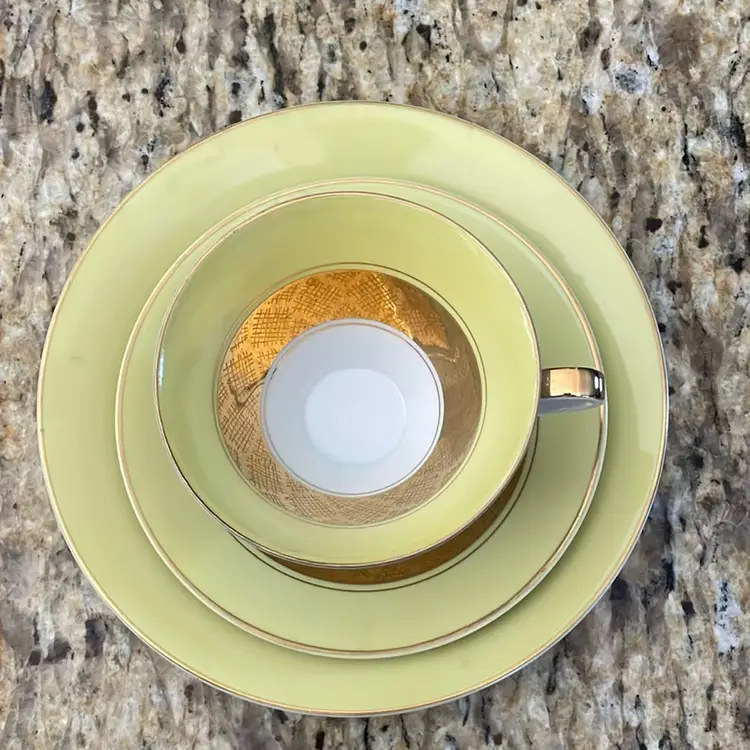 Set Of Tea Cup Saucer And Dessert Dish