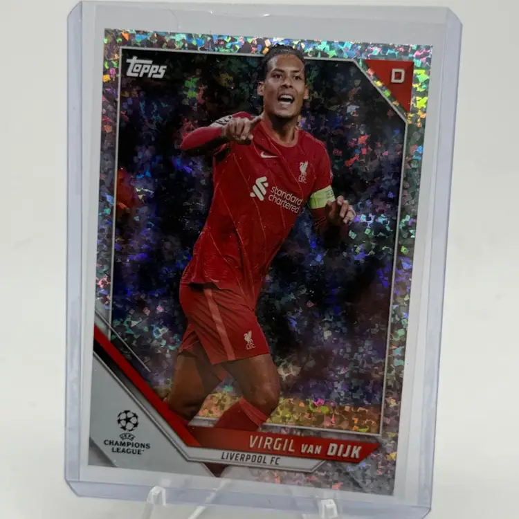 Virgil van Dijk 2021-2022 Topps UEFA Champions League Speckle Foil Liverpool FC