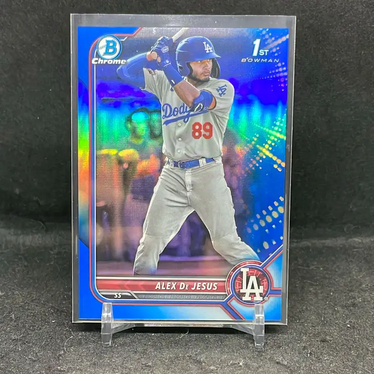 Alex De Jesus 2022 Bowman Chrome 1st Blue Refractor /150 Los Angeles Dodgers