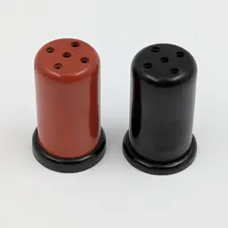 Vintage Red and Black Salt & Pepper Shakers