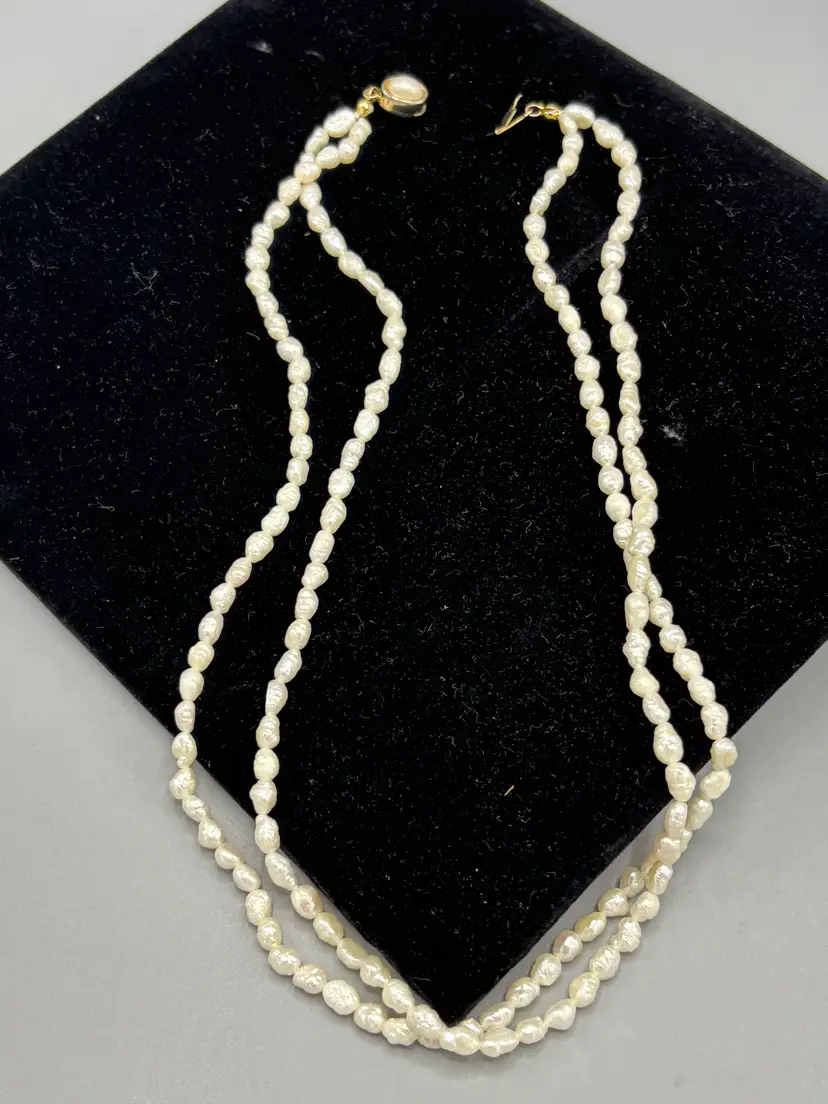 Double stand fresh water pearl