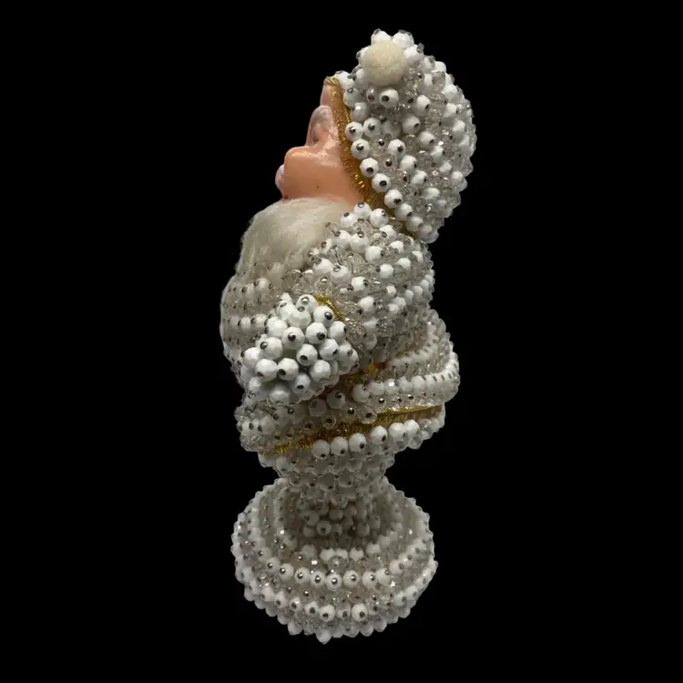 Vintage Beaded Santa